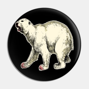 Arctic Polar Bear After Hunt Pin