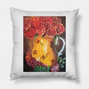 Vase of Roses Pillow