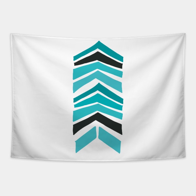 Modern Style Chevron Design Tapestry by Raluca Mateescu