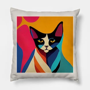 Abstract Cat Pillow