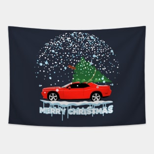 DODGE CHALLENGER CHRISTMAS Tapestry