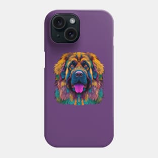 Fluffy Leonberger Stencil Phone Case