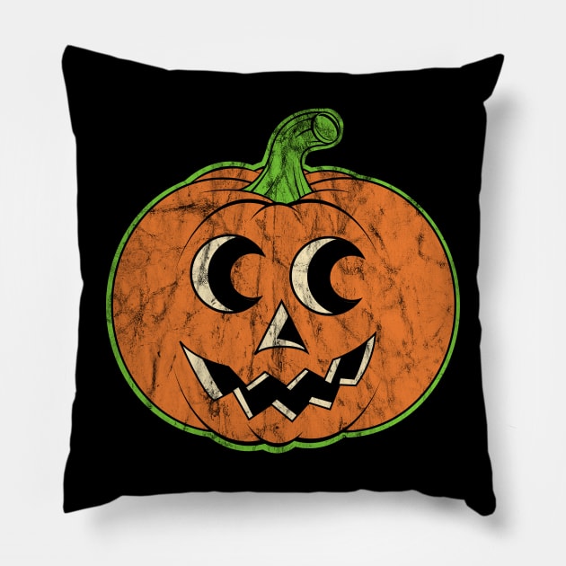 Vintage Halloween Pumpkin Pillow by LMHDesigns