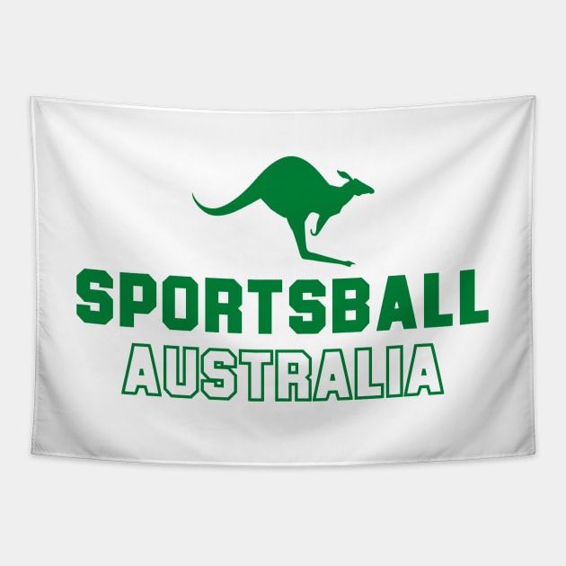 SPORTSBALL AUSTRALIA Varsity Green Tapestry by Simontology
