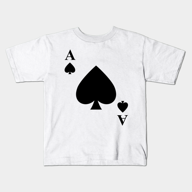Enumerate gået vanvittigt Midlertidig Ace of Spades Playing Card Halloween Costume - Playing Card Halloween  Costume - Kids T-Shirt | TeePublic