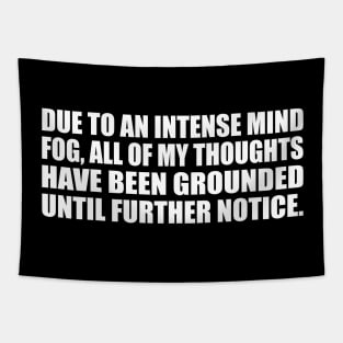 Due to an intense mind fog, all of my thoughts have been grounded until further notice Tapestry