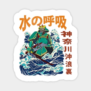 Great Wave Samurai Kanji Magnet