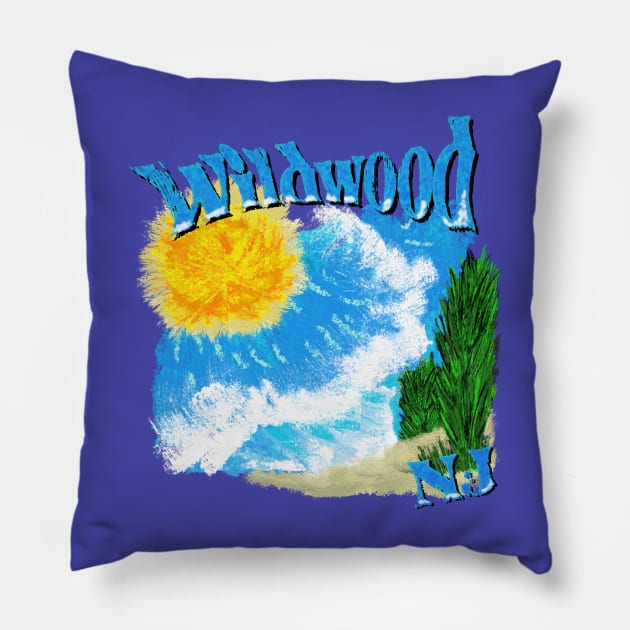 Wildwood NJ Pillow by DJDannerDesigns