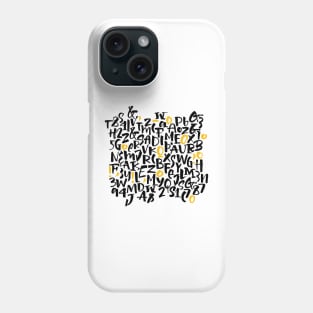 Font uppercase letters punctuation Phone Case