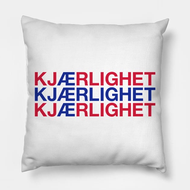 LOVE Norwegian Flag Pillow by eyesblau