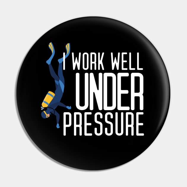 "I work well under pressure" funny diving text Pin by in leggings