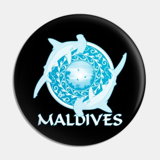 Maldives Hammerhead sharks Pin