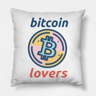 Bitcoin lovers: Pastel Bitcoin Devotee Symbol Pillow