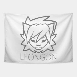 Leongon Gray Logo&Name Tapestry