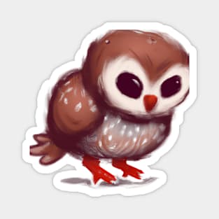 Cute Owl Drawing Magnet