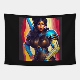 African Queen: Futuristic Fashion Statement T-Shirt Tapestry