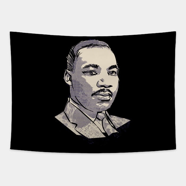 Martin Luther King Jr Tapestry by Ed Labetski Art