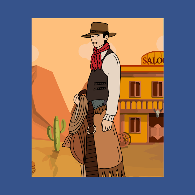 Discover Retro Wild West Cowboys Rodeo - Western Rider - T-Shirt