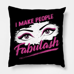 Make-Up Artist Lashes Cosmetologist Gift Pillow