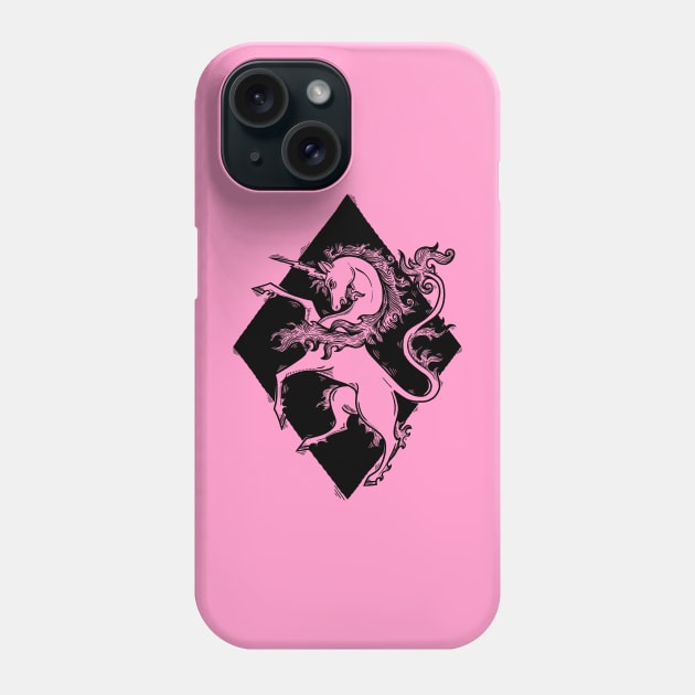 unicorn heraldry Phone Case by MatthewTaylorWilson