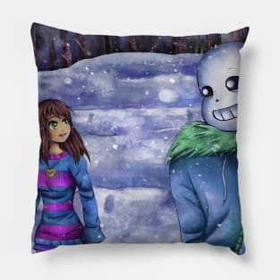 A Snowy Stroll Pillow