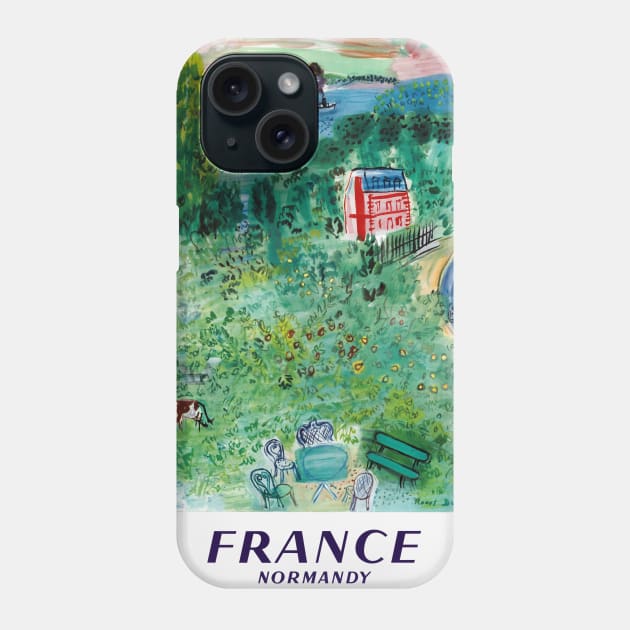 Vintage Travel Poster France Normandy Phone Case by vintagetreasure