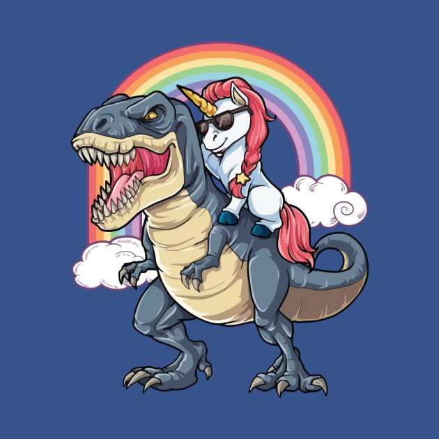 Unicorn Riding T-Rex 2 by iphigeniaisolde