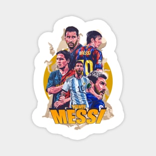 Messi's Evolution: A Visual Journey Through Footballing History Magnet