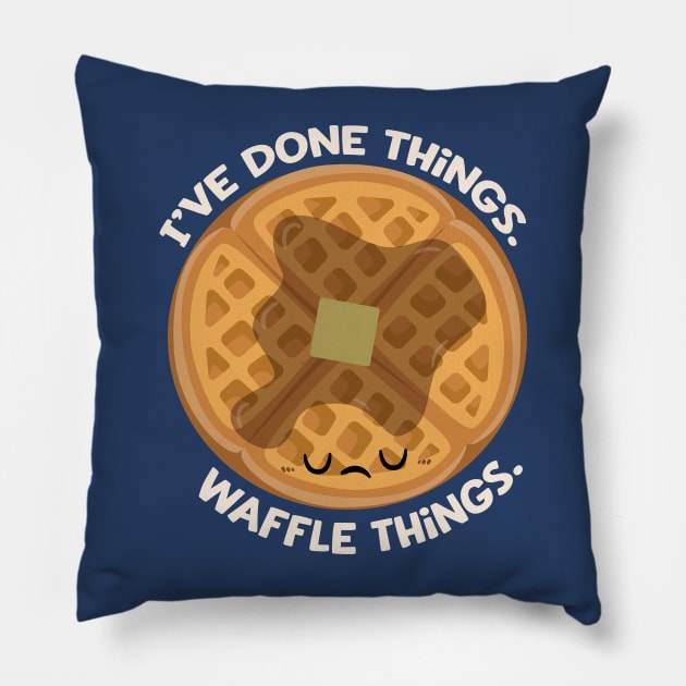 Waffle Things Pillow by FunUsualSuspects