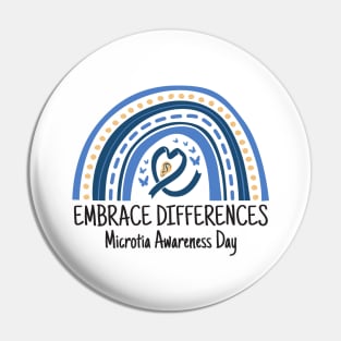 Embrace Differences - Microtia Awareness Pin