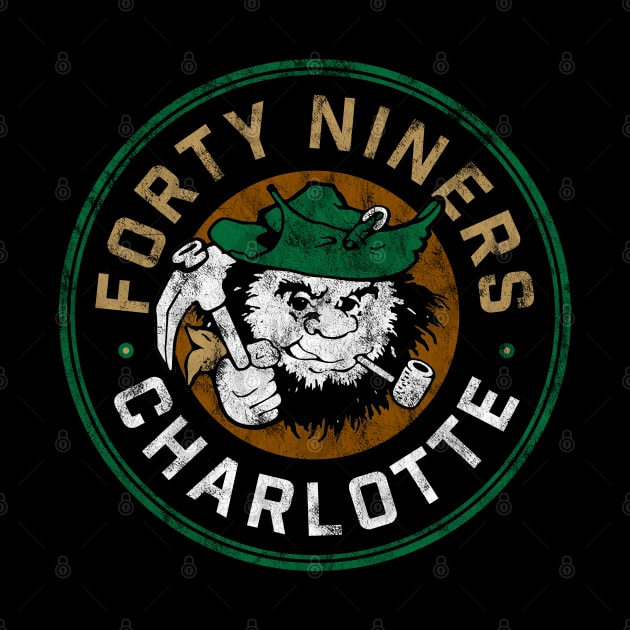 Charlotte Forty Niners Vintage Design by MalmoDesigns