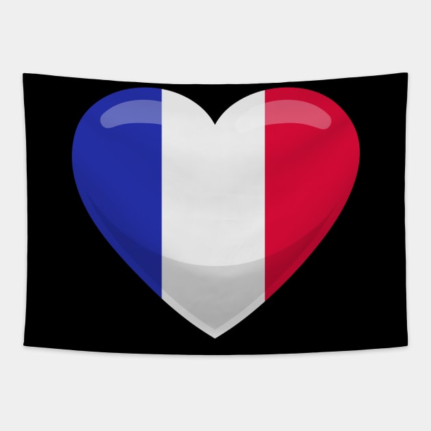 France Flag Heart Tapestry by SunburstGeo