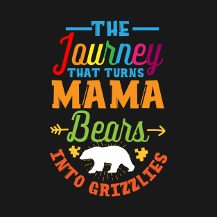 Autism Mom Mama Bear Gift - Autism Awareness Month T-Shirt