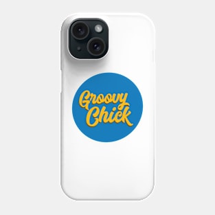 Groovy chick bright blue Phone Case