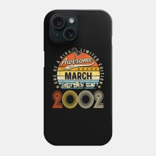 Awesome Since March 2002 Vintage 21st Birthday Phone Case