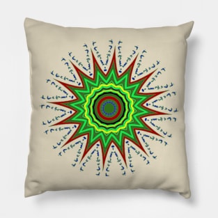 Star Flower Power Mandala Pillow
