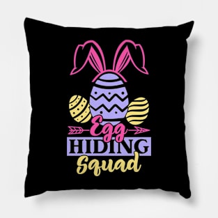 Egg Hiding Squad Easter Bunny Egg Hunting Rabbit Easter Day Pillow