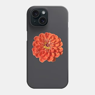 Orange Zinnia flower Phone Case