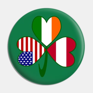 Austrian Irish American Shamrock Pin
