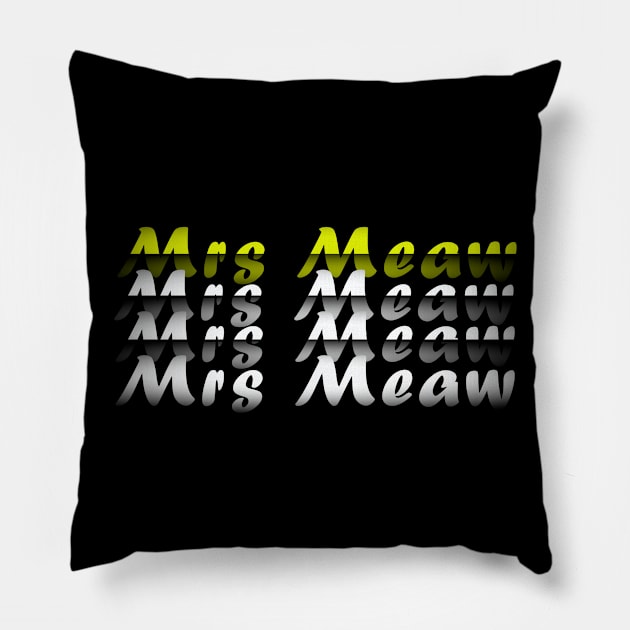 Mrs Meaw Pillow by wael store