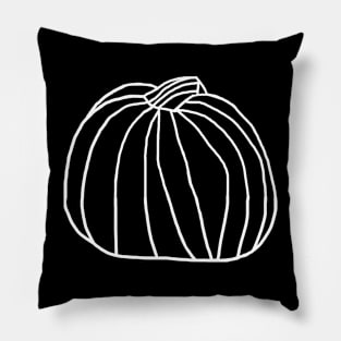 Minimal Line Drawing One Big Pumpkin Pillow