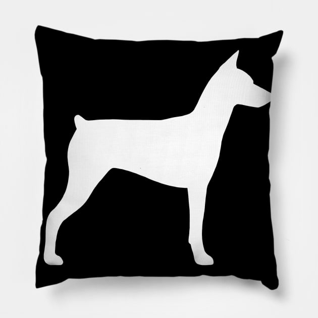 German Pinscher Silhouette(s) Pillow by Coffee Squirrel