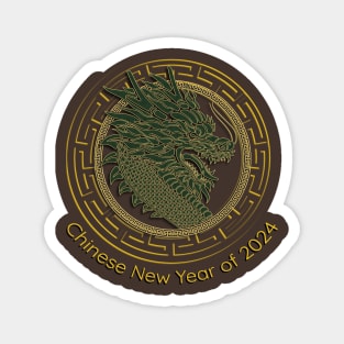 Chinese New Year of Wood Dragon 2024 Magnet