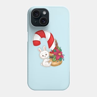 Bunny Candy Cane Christmas Phone Case