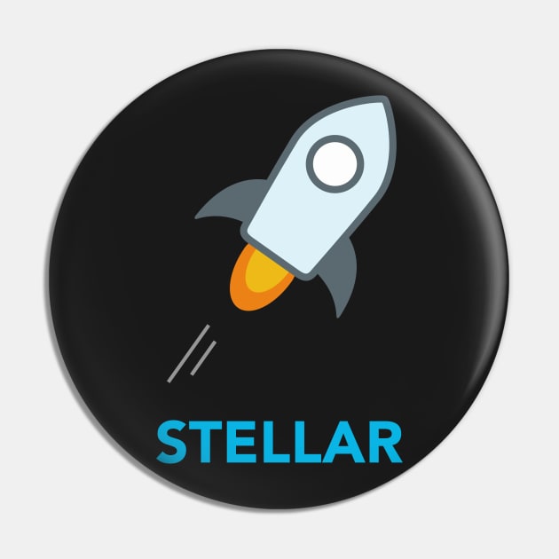 Stellar Lumens Crypto Coin Pin by vladocar