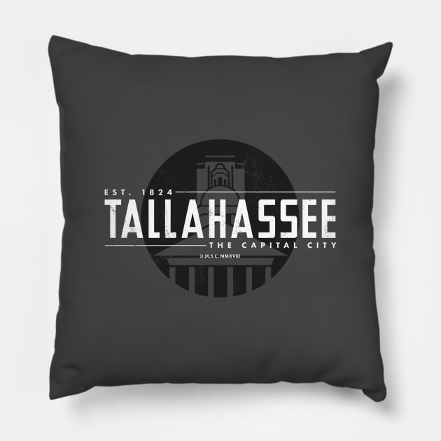 Tallahassee, Florida - Capitol Building Pillow by deadmansupplyco