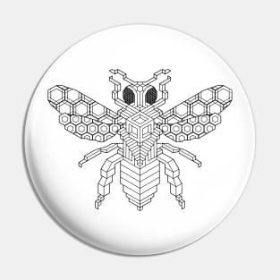 Funny Isometric Fellow Bees Pin
