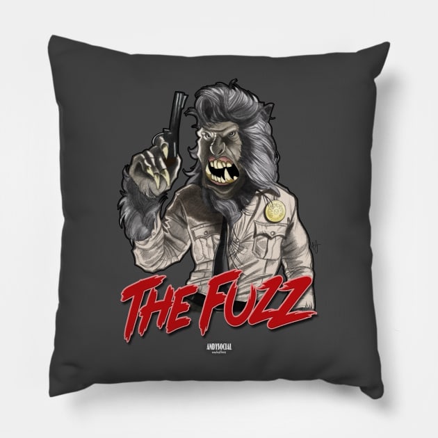 Lou Garou Pillow by AndysocialIndustries