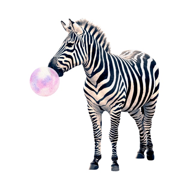 Bubblegum Zebra by SouthPrints