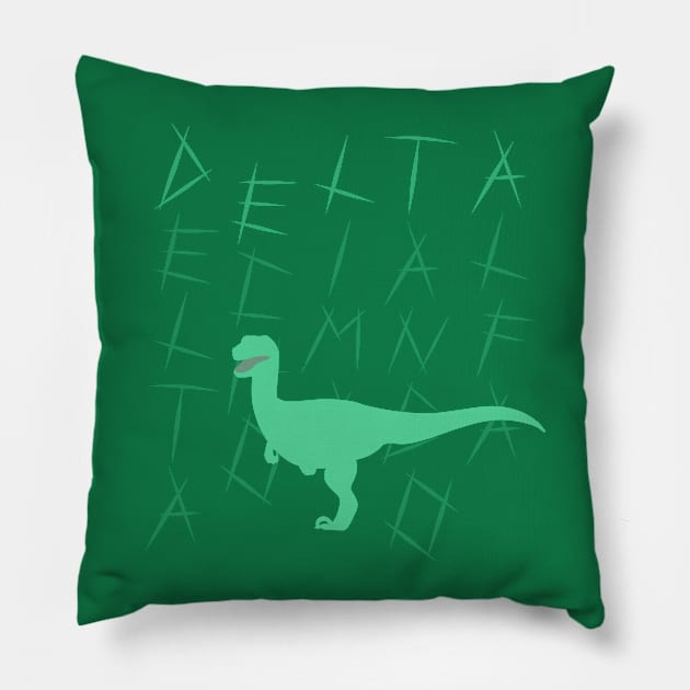 Delta the Raptor Silhouette Pillow by Alaina Williams